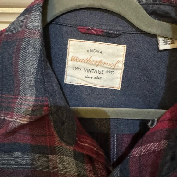 WEATHERPROOF Men's Men's Flannel Button Down Long Sleeve Shirt ~ Size M - Picture 5 of 5